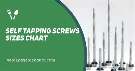 self tapping screw hole size chart